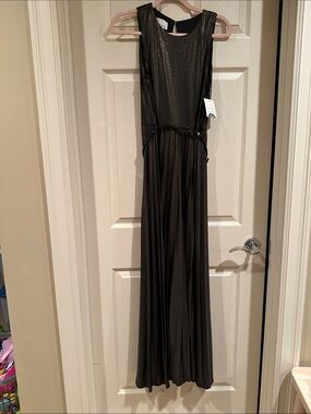Donna Morgan Black Metallic Evening Gown
